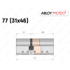 Цилиндр ABLOY PROTEC-2 77 мм (31x46), ключ-ключ
