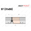Цилиндр ABLOY PROTEC-2 97 мм (31x66), ключ-ключ
