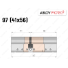 Циліндр ABLOY PROTEC-2 97 мм (41x56), ключ-ключ