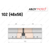 Цилиндр ABLOY PROTEC-2 102 мм (46x56), ключ-ключ