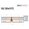 Циліндр ABLOY PROTEC-2 132 мм (61x71T), з тумблером