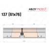 Цилиндр ABLOY PROTEC-2 137 мм (61x76), ключ-ключ