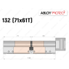 Циліндр ABLOY PROTEC-2 132 мм (71x61T), з тумблером
