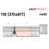 Цилиндр ABLOY PROTEC-2 HARD 118 мм (37Hx81T), с тумблером