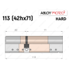 Цилиндр ABLOY PROTEC-2 HARD 113 мм (42Hx71), ключ-ключ