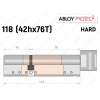 Цилиндр ABLOY PROTEC-2 HARD 118 мм (42Hx76T), с тумблером