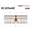 Цилиндр ABLOY PROTEC-2 HARD 93 мм (47Hx46), ключ-ключ