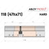 Цилиндр ABLOY PROTEC-2 HARD 118 мм (47Hx71), ключ-ключ