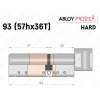 Цилиндр ABLOY PROTEC-2 HARD 93 мм (57Hx36T), с тумблером