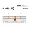 Циліндр ABLOY PROTEC-2 HARD 118 мм (62Hx56), ключ-ключ