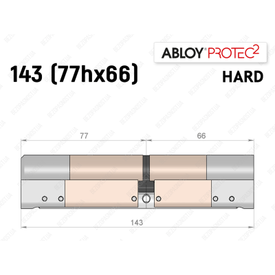 Цилиндр ABLOY PROTEC-2 HARD 143 мм (77Hx66), ключ-ключ
