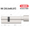 Циліндр ABUS BRAVUS 1000 Compact, з тумблером, 95 мм (35х60Т)