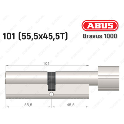 Циліндр ABUS BRAVUS 1000 Compact, з тумблером, 100 мм (55х45Т)
