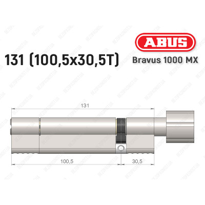 Циліндр ABUS BRAVUS 1000 MX, з тумблером, 130 (100x30T)