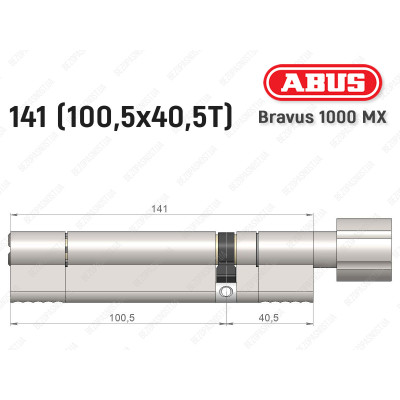 Циліндр ABUS BRAVUS 1000 MX, з тумблером, 140 (100x40T)