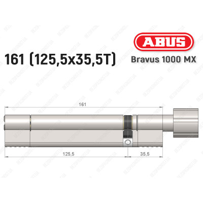 Циліндр ABUS BRAVUS 1000 MX, з тумблером, 160 (125x35T)