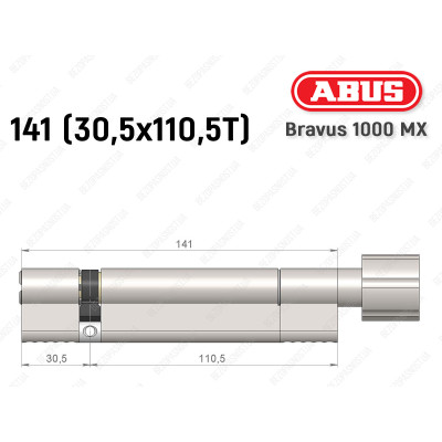 Циліндр ABUS BRAVUS 1000 MX, з тумблером, 140 (30x110T)
