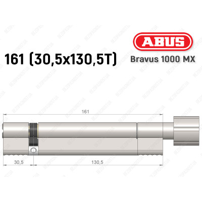 Циліндр ABUS BRAVUS 1000 MX, з тумблером, 160 (30x130T)