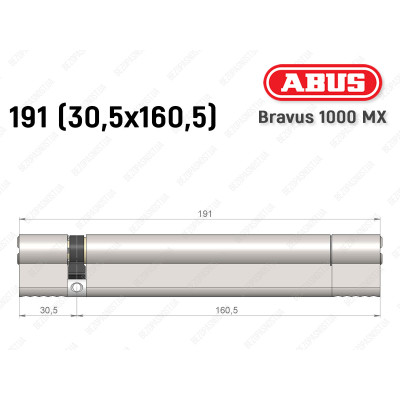 Циліндр ABUS BRAVUS 1000 MX, ключ-ключ, 190 (30x160) Циліндр ABUS BRAVUS 1000 MX, ключ-ключ, 190 (30x160)
