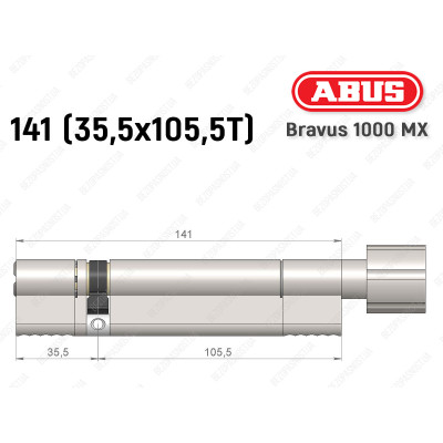 Циліндр ABUS BRAVUS 1000 MX, з тумблером, 140 (35x105T)