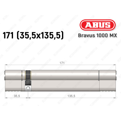 Циліндр ABUS BRAVUS 1000 MX, ключ-ключ, 170 (35x135) Циліндр ABUS BRAVUS 1000 MX, ключ-ключ, 170 (35x135)