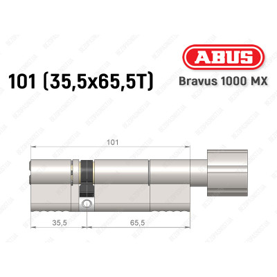 Циліндр ABUS BRAVUS 1000 MX, з тумблером, 100 (35x65T)