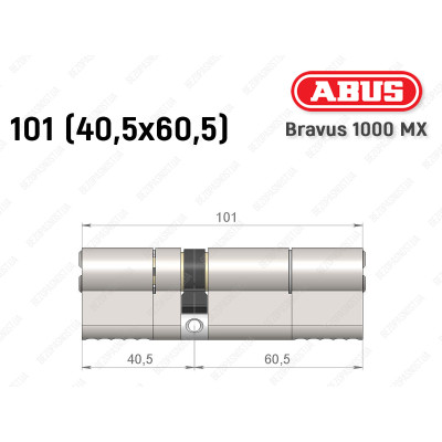 Цилиндр ABUS BRAVUS 1000 MX, ключ-ключ, 100 (40x60)