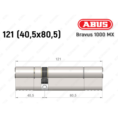 Циліндр ABUS BRAVUS 1000 MX, ключ-ключ, 120 (40x80) Циліндр ABUS BRAVUS 1000 MX, ключ-ключ, 120 (40x80)