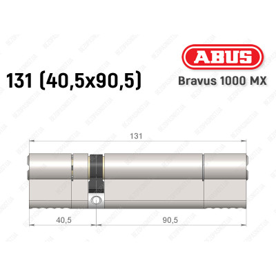 Циліндр ABUS BRAVUS 1000 MX, ключ-ключ, 130 (40x90) Циліндр ABUS BRAVUS 1000 MX, ключ-ключ, 130 (40x90)