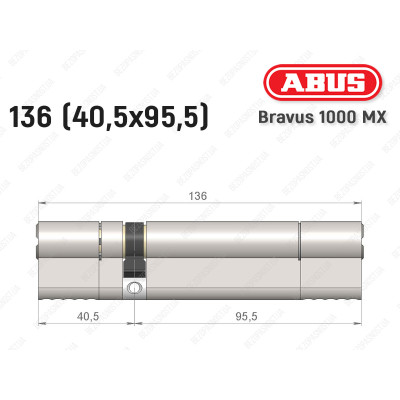 Циліндр ABUS BRAVUS 1000 MX, ключ-ключ, 135 (40x95) Циліндр ABUS BRAVUS 1000 MX, ключ-ключ, 135 (40x95)