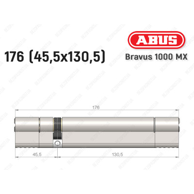 Циліндр ABUS BRAVUS 1000 MX, ключ-ключ, 175 (45x130) Циліндр ABUS BRAVUS 1000 MX, ключ-ключ, 175 (45x130)