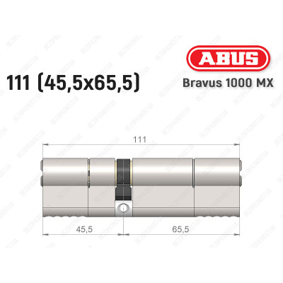 Циліндр ABUS BRAVUS 1000 MX, ключ-ключ, 110 (45x65)