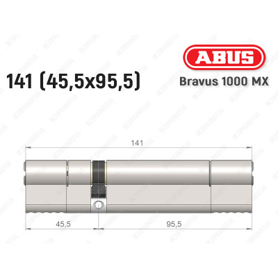 Циліндр ABUS BRAVUS 1000 MX, ключ-ключ, 140 (45x95) Циліндр ABUS BRAVUS 1000 MX, ключ-ключ, 140 (45x95)