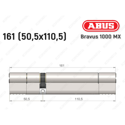 Циліндр ABUS BRAVUS 1000 MX, ключ-ключ, 160 (50x110) Циліндр ABUS BRAVUS 1000 MX, ключ-ключ, 160 (50x110)