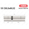 Циліндр ABUS BRAVUS 1000 MX, ключ-ключ, 130 (50x80)