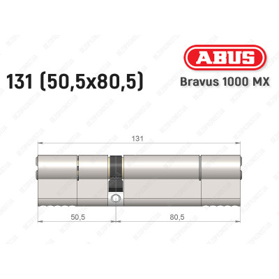 Циліндр ABUS BRAVUS 1000 MX, ключ-ключ, 130 (50x80) Циліндр ABUS BRAVUS 1000 MX, ключ-ключ, 130 (50x80)