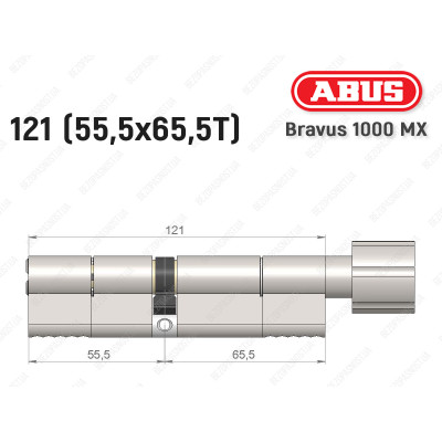 Циліндр ABUS BRAVUS 1000 MX, з тумблером, 120 (55x65T)