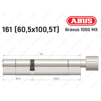 Циліндр ABUS BRAVUS 1000 MX, з тумблером, 160 (60x100T)