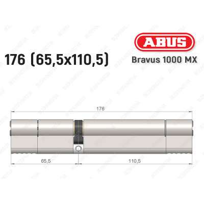 Циліндр ABUS BRAVUS 1000 MX, ключ-ключ, 175 (65x110) Циліндр ABUS BRAVUS 1000 MX, ключ-ключ, 175 (65x110)