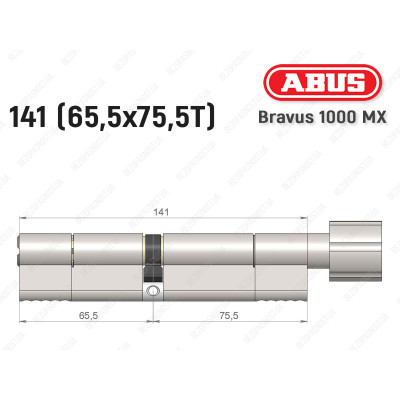 Циліндр ABUS BRAVUS 1000 MX, з тумблером, 140 (65x75T)