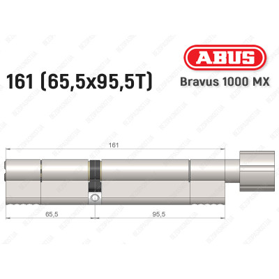 Циліндр ABUS BRAVUS 1000 MX, з тумблером, 160 (65x95T)