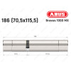Цилиндр ABUS BRAVUS 1000 MX, ключ-ключ, 185 (70x115)