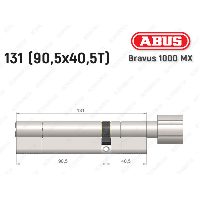 Циліндр ABUS BRAVUS 1000 MX, з тумблером, 130 (90x40T)