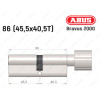 Цилиндр ABUS BRAVUS 2000 Compact, с тумблером, 85 (45х40Т)
