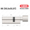 Цилиндр ABUS BRAVUS 2000 Compact, с тумблером, 85 (55х30Т)