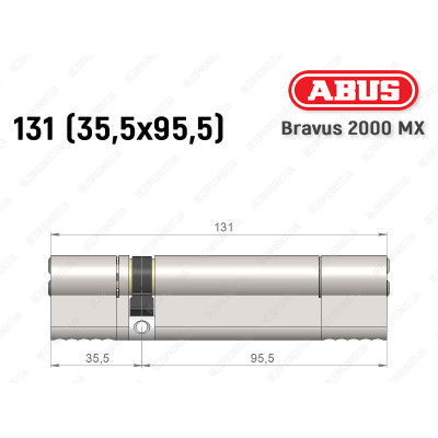 Цилиндр ABUS BRAVUS 2000 MX, ключ-ключ, 130 (35х95)