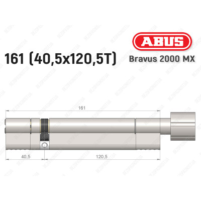 Цилиндр ABUS BRAVUS 2000 MX, с тумблером, 160 (40х120T)