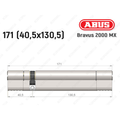 Цилиндр ABUS BRAVUS 2000 MX, ключ-ключ, 170 (40х130)