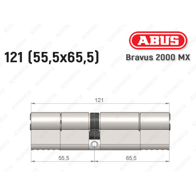 Цилиндр ABUS BRAVUS 2000 MX, ключ-ключ, 120 (55х65)