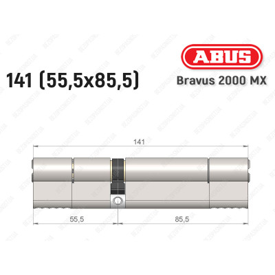Цилиндр ABUS BRAVUS 2000 MX, ключ-ключ, 140 (55х85)